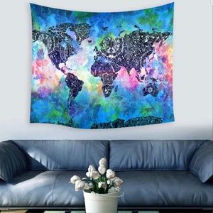 Vintage World Map Tapestry
